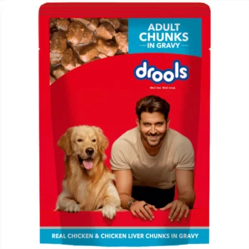 DROOLS ADULT GRAVY - Drools Adult Chunks in Gravy for Dogs | Real Chicken and Liver Chunks in Gravy