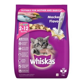 Whiskas Junior 2 12 months Dry Cat Food Mackerel Flavour image 1 - Whiskas Junior (2-12 months) Dry Cat Food, Mackerel Flavour