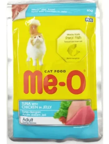 meoadulttunawithchickenjelly 1024x1024@2x 1 - Me-O Wet Cat Food - Tuna with Chicken in Jelly (80g x 12 Pouches)