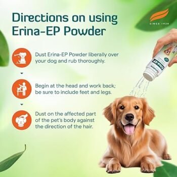 2 - Himalaya Erina-EP Powder for Tick and Flea Control- Sandalwood Fragrance