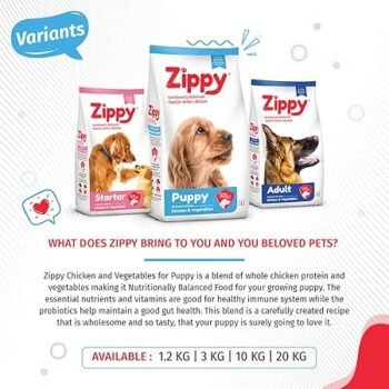 71nVxnXe0DL. SY450 - Zippy Puppy All Breed Formula Chicken & Vegetable Dry Food