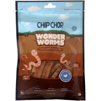 CC 1 - Chip Chops Wonder Worms Dried Chicken Strip with Mealworm for Dogs