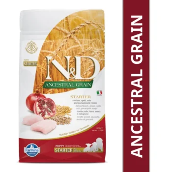 Frame10462 528428 - Farmina N&D Ancestral Grain Puppy Starter All Breeds – Chicken, Spelt, Oats, and Pomegranate