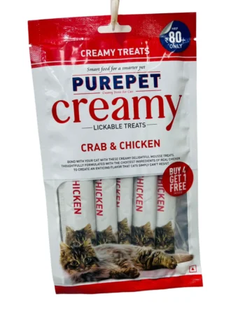 PPCB - Purepet Creamy Lickable Treats for Cats | Crab & Chicken