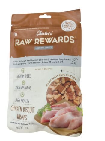 WhatsApp Image 2024 11 25 at 15.36.56 - Chester's Raw Rewards Chicken Biscuit Wraps Treat for Dogs