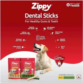 ZIPPY1 - Zippy Dental Sticks Milk Flavoured For Dogs | For Healthy Gums & Teeth