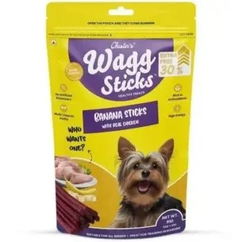 b - Chester's Wagg Sticks for Dogs - Banana Sticks with Real Chicken