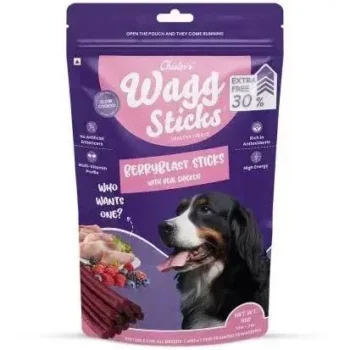 berry - Chester's Wagg Sticks for Dogs - BerryBlast Sticks with Real Chicken