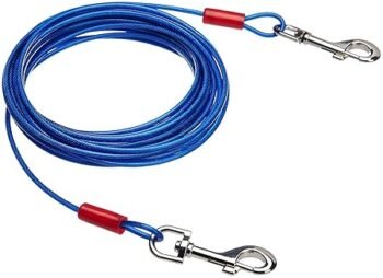 cab - Doggo Bite 15ft. Tie-Out Cable – Tangle Resistant Vinyl-Coated-Aircraft Steel Cable for Dogs at Esther's Lab