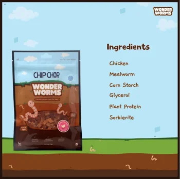 cc1 - Chip Chops Wonder Worms Diced Chicken with Mealworms for Dogs