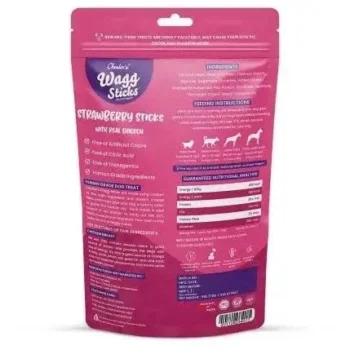 chester1 - Chester's Wagg Sticks for Dogs - Strawberry Sticks with Real Chicken