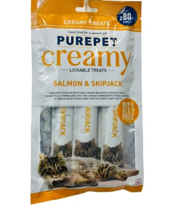 ppc1 - Purepet Creamy Lickable Treats For Cats | Salmon & Skipjack Flavour