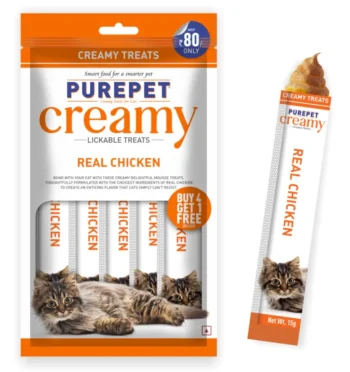 pprc - Purepet Creamy Lickable Treats For Cats | Real Chicken Flavour