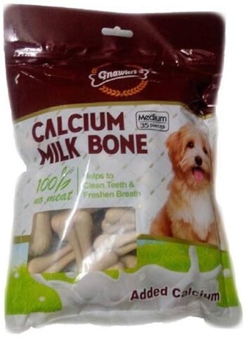 GNAWLERS5 - Gnawlers Calcium Milk Bone for Dogs | Medium 35 Pieces - 800g