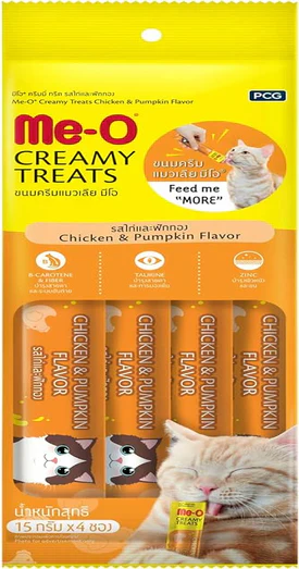 cp - Me-O Creamy Treats For Cats | Chicken & Pumpkin Flavor